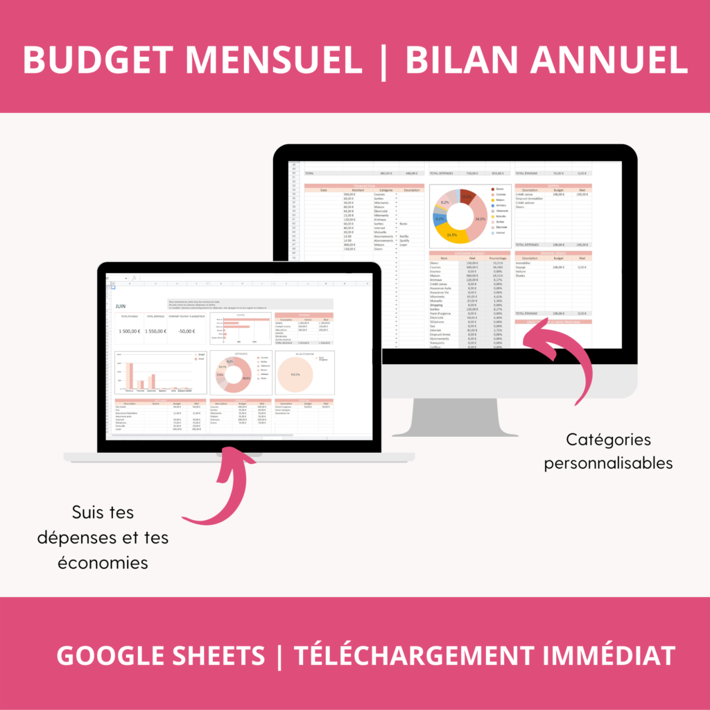 Budget mensuel français google sheets