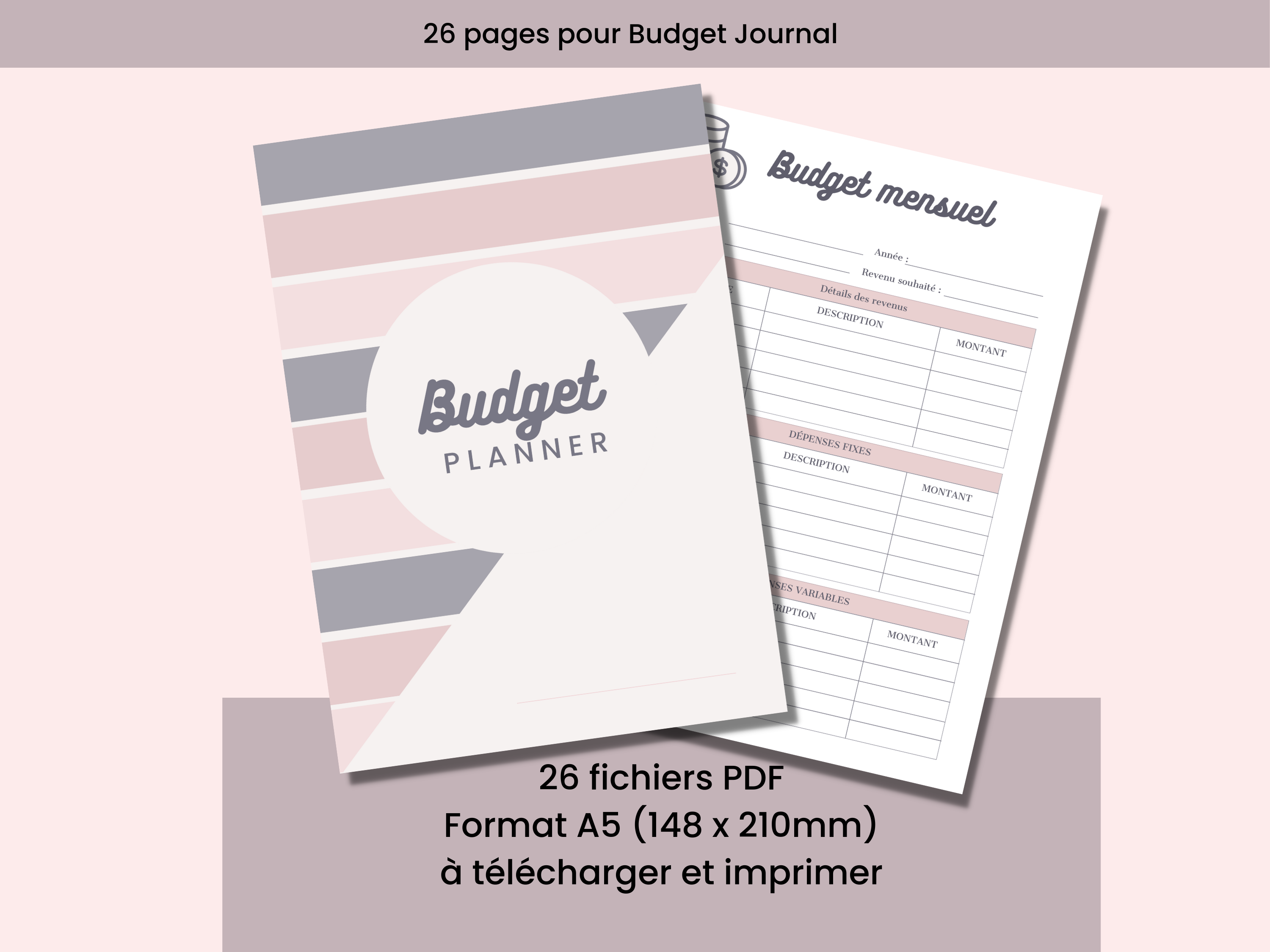 Budget planner à imprimer pour la gestion de comptes et le suivi